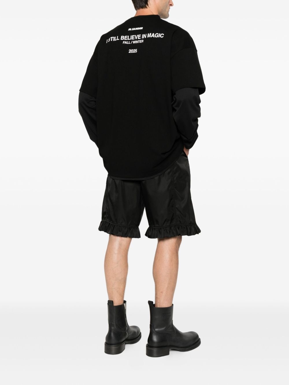 layered cotton t-shirt - 2