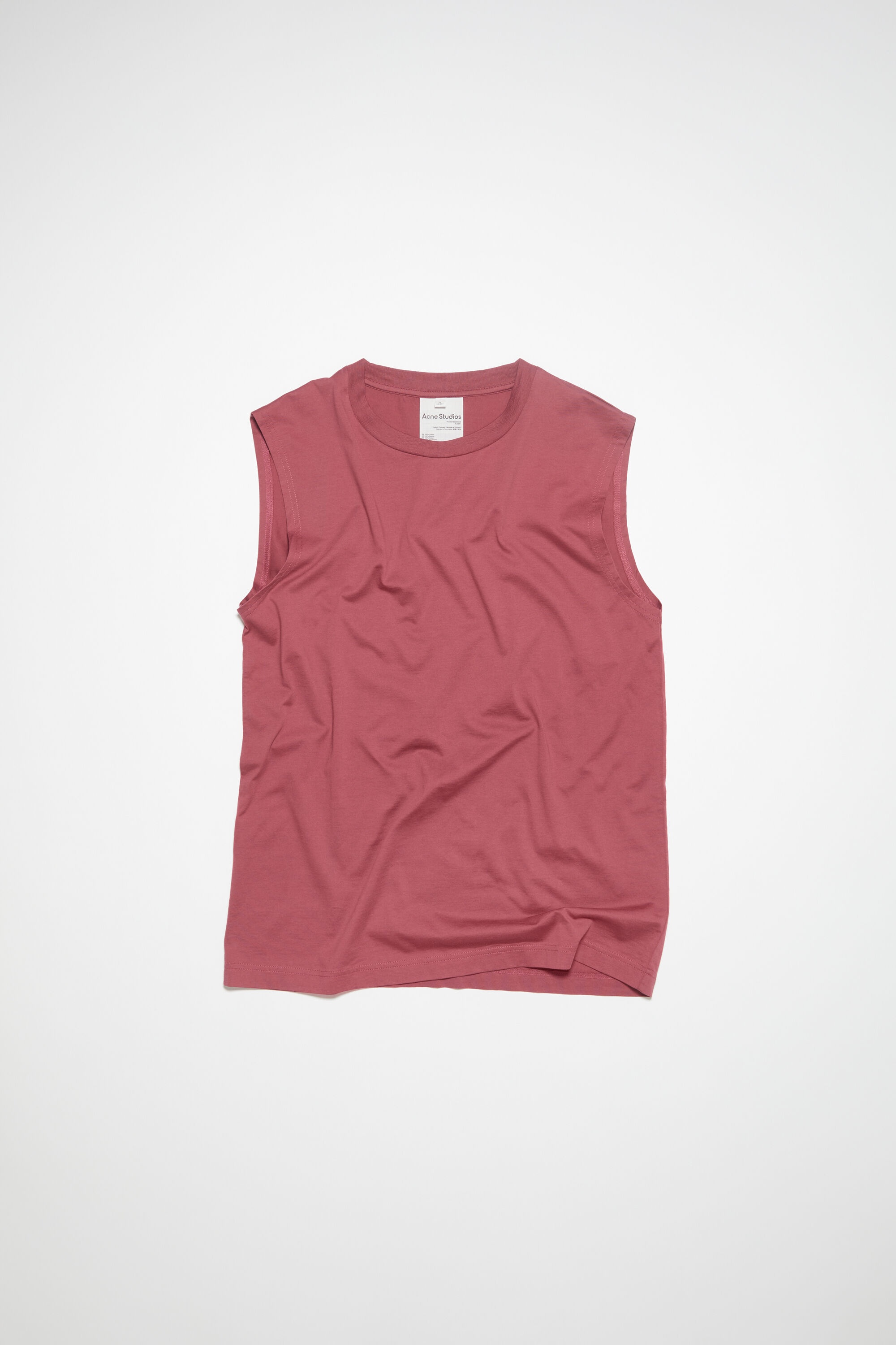 Sleeveless t-shirt - Rosewood red - 5
