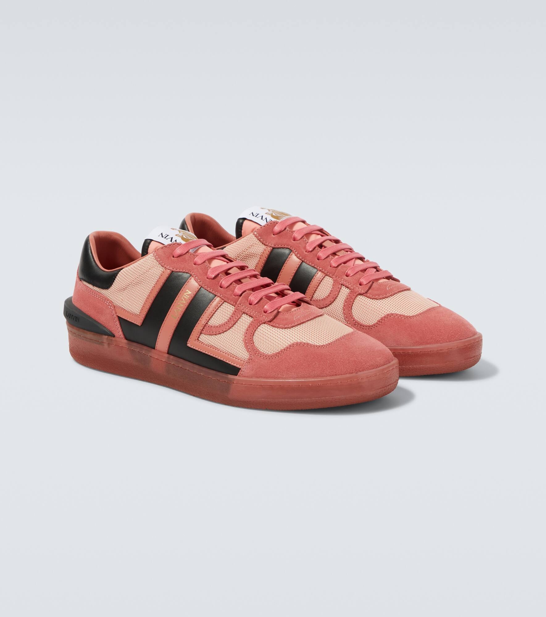 Clay suede-trimmed sneakers - 5