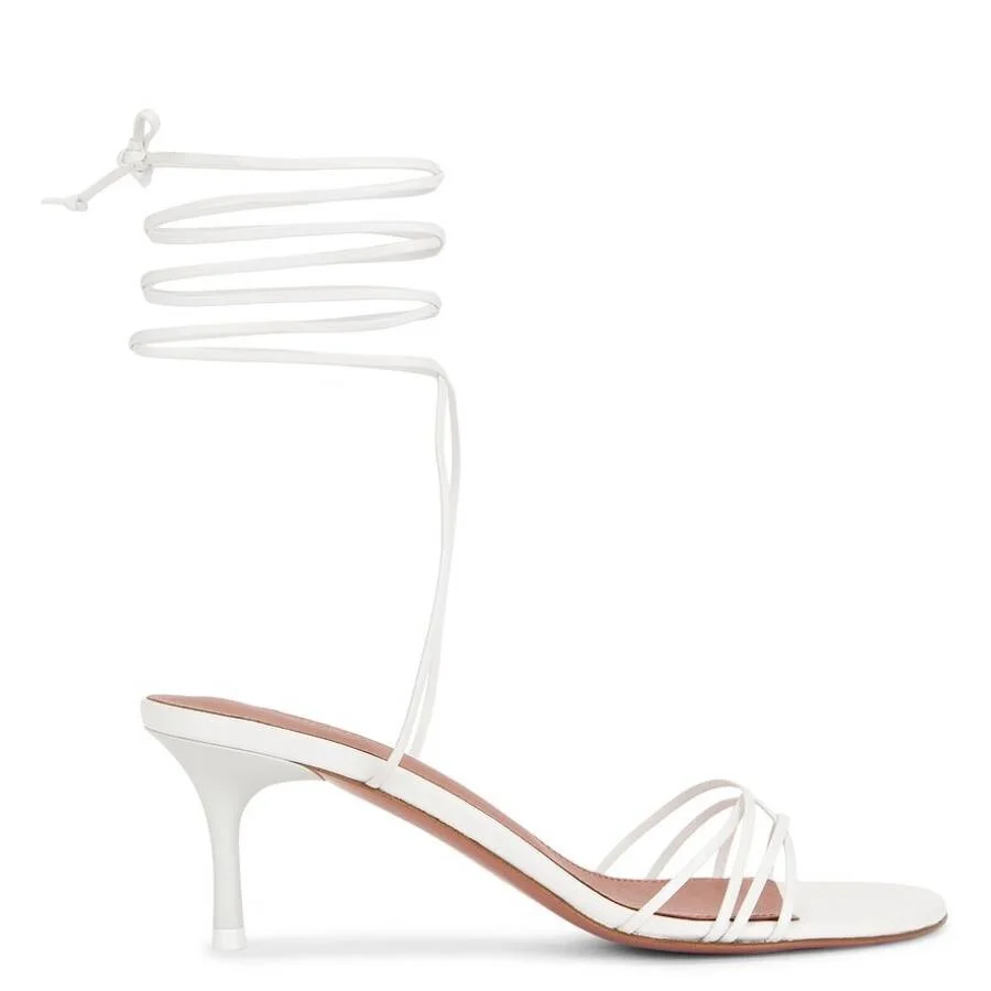 Amina Muaddi Lori Lace Up 60 Sandals - 1