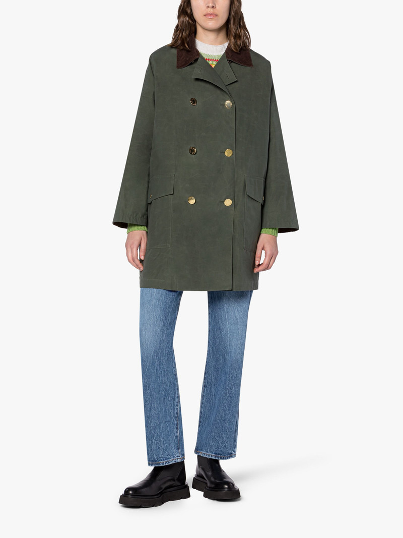 Mackintosh HUMBIE GREEN WAXED COTTON OVERCOAT outlook