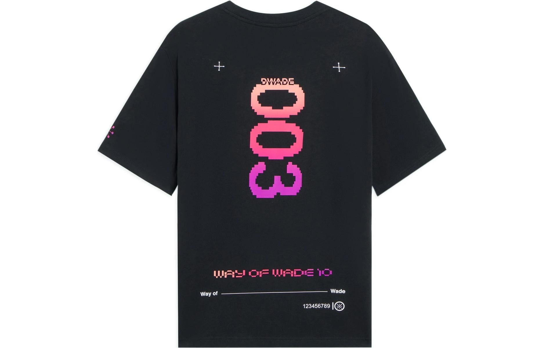 Li-Ning Way Of Wade 003 Graphic T-shirt 'Black Purple' AHSSA47-1 - 2