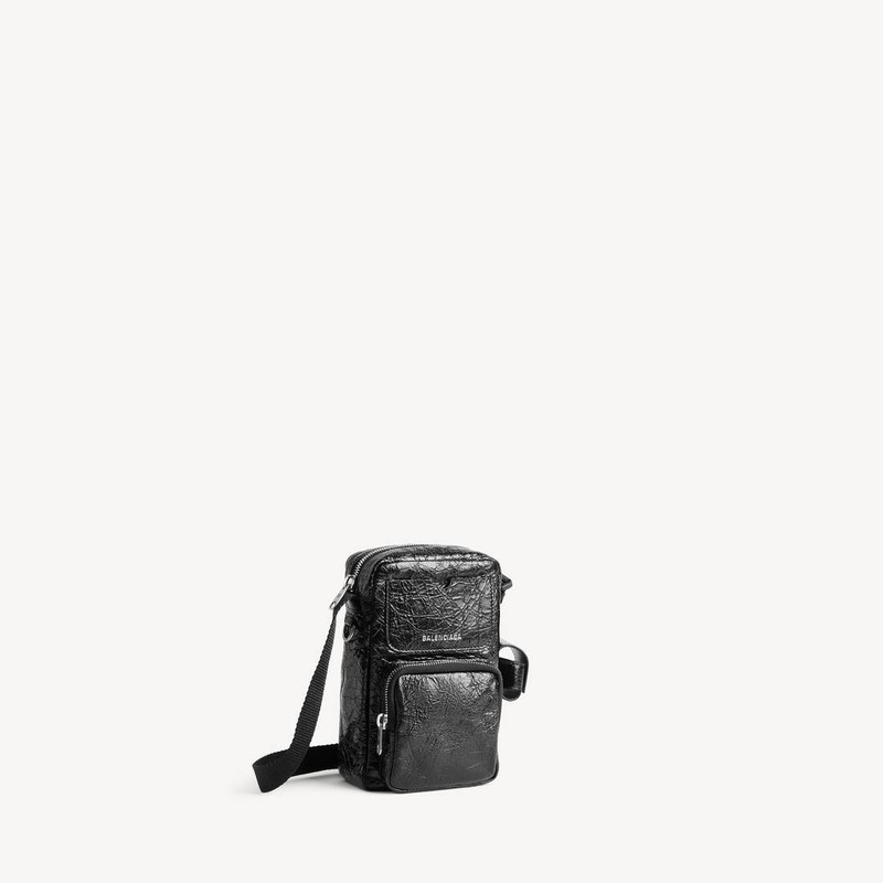 BALENCIAGA Men's Superbusy Vertical Crossbody Bag in Black outlook