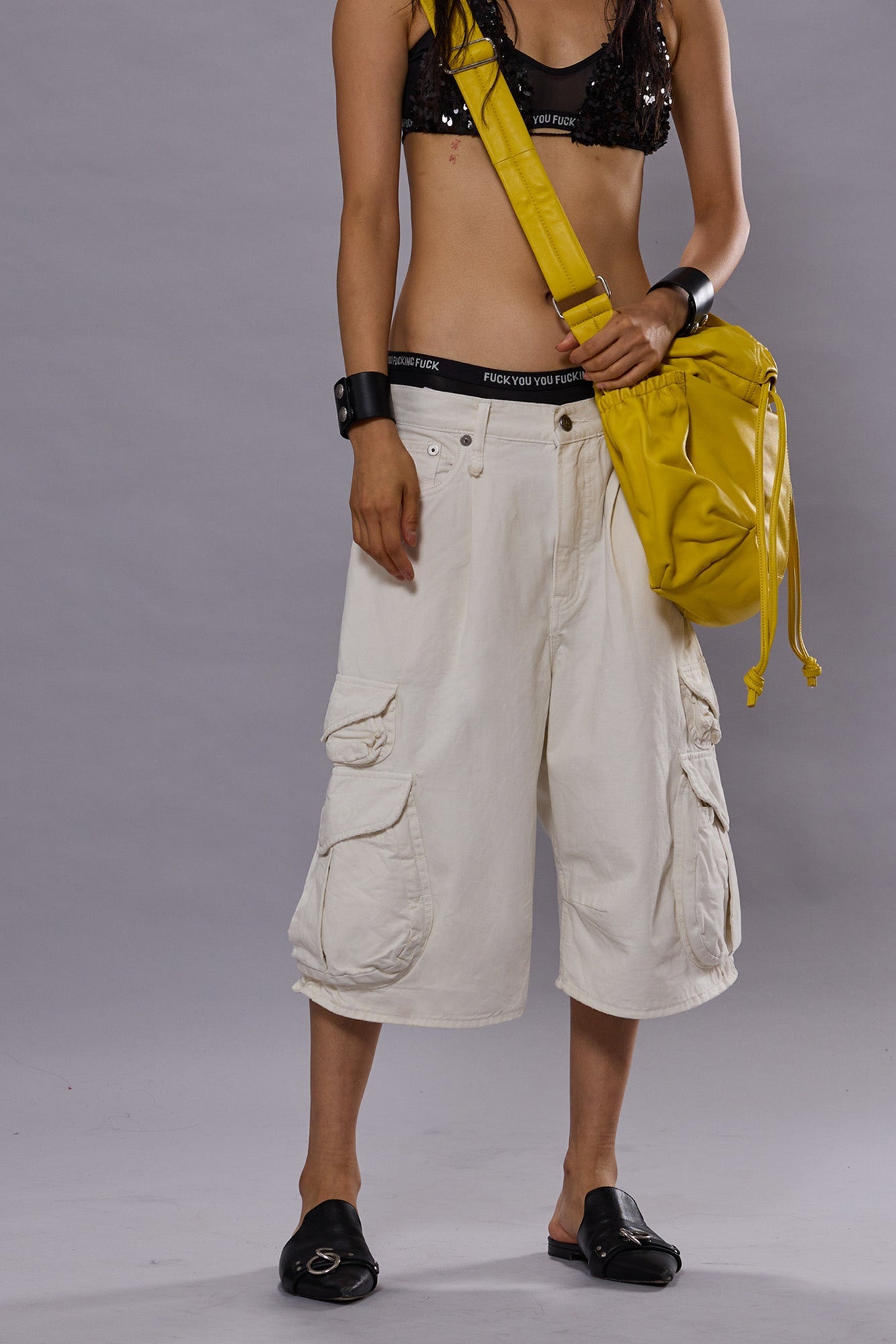 BERMUDA CARGO SHORT - WHITE SLUBBY TWILL - R13 - 2
