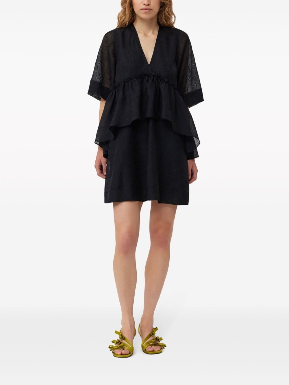 crinkled georgette minidress - 2