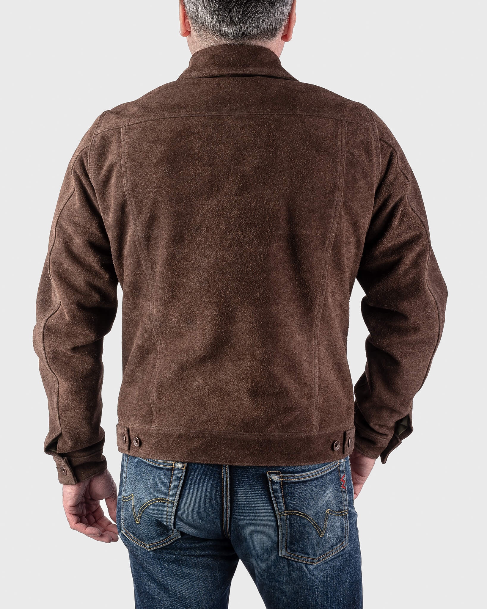 IHJ-49-BRN Split Steer Modified Type III Jacket - Brown - 3