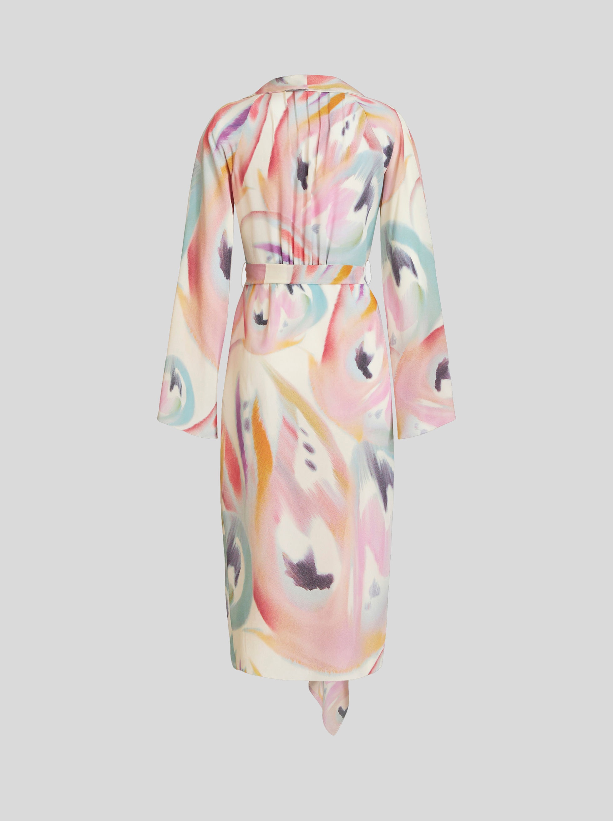 BUTTERFLY PRINT SILK DRESS - 5