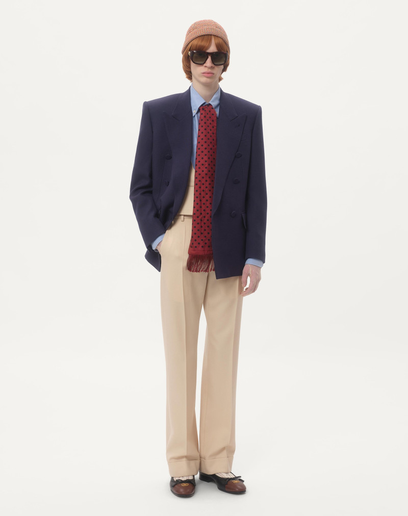 Valentino WOOL GABARDINE PANTS WITH TURN-UPS outlook