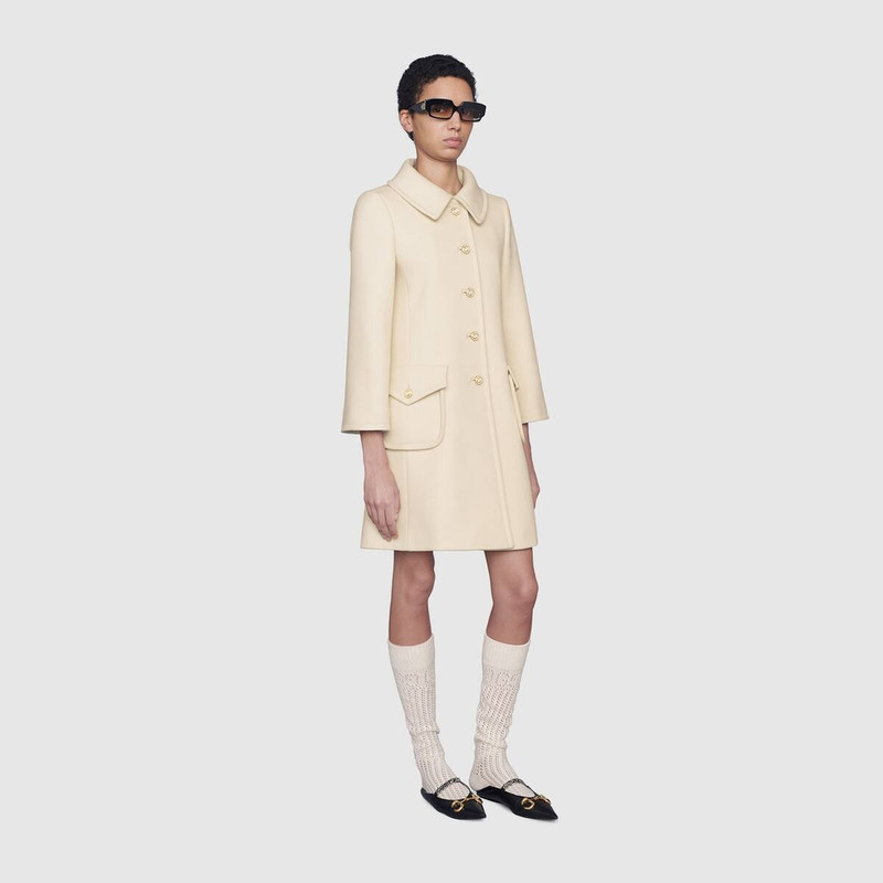 GUCCI Wool coat with logo buttons outlook