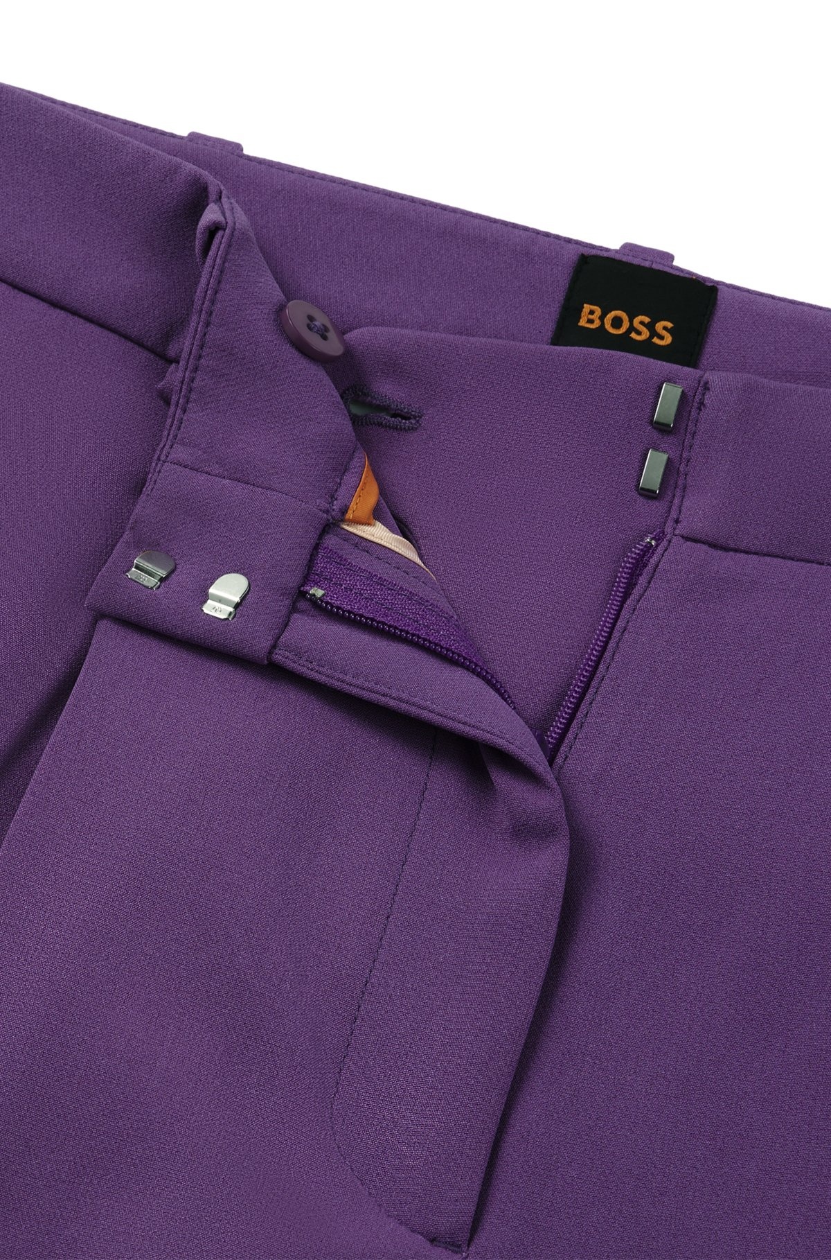 BOOT-LEG TROUSERS IN STRETCH FABRIC - 6