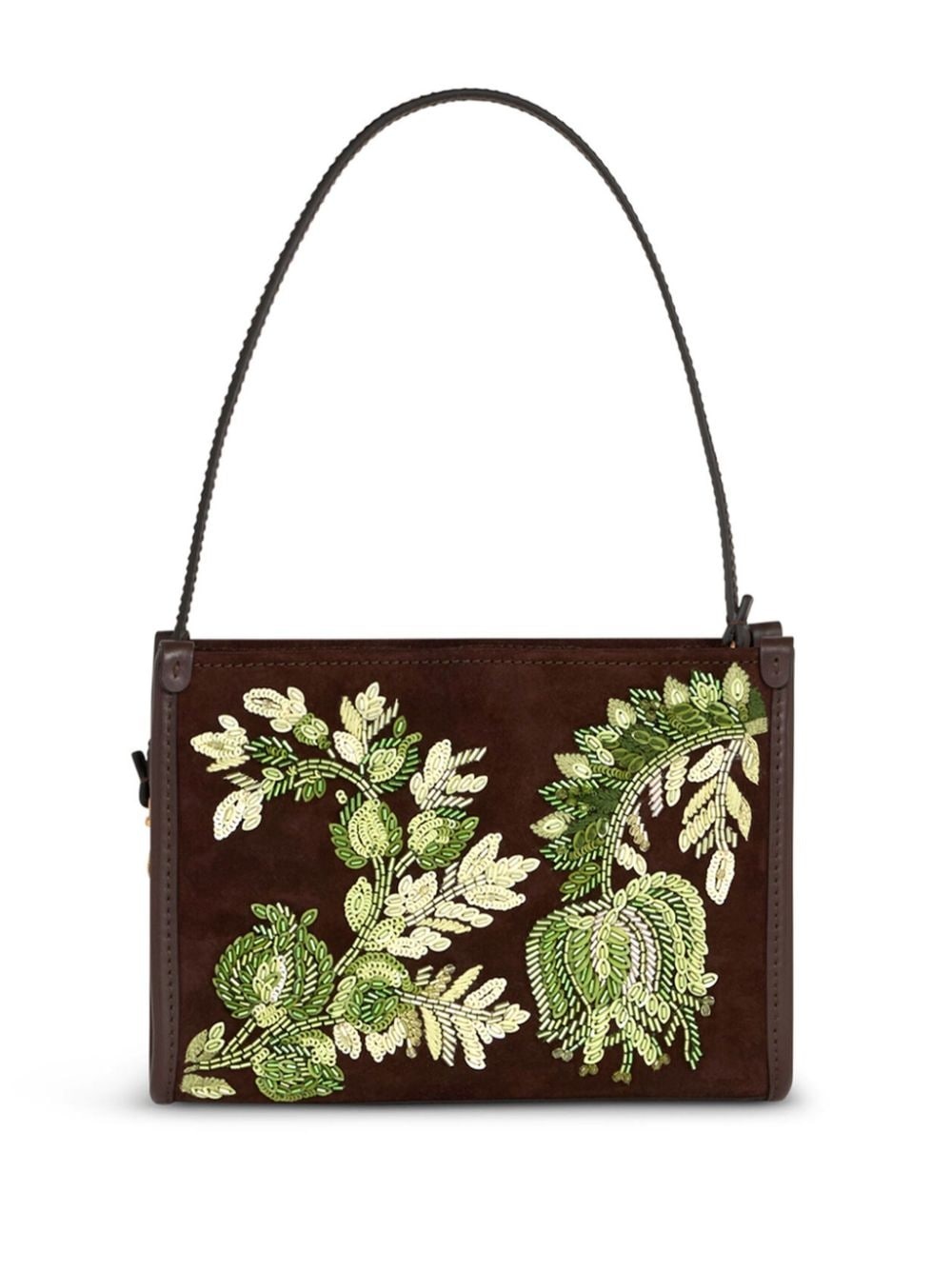 embroidered suede pouch - 3