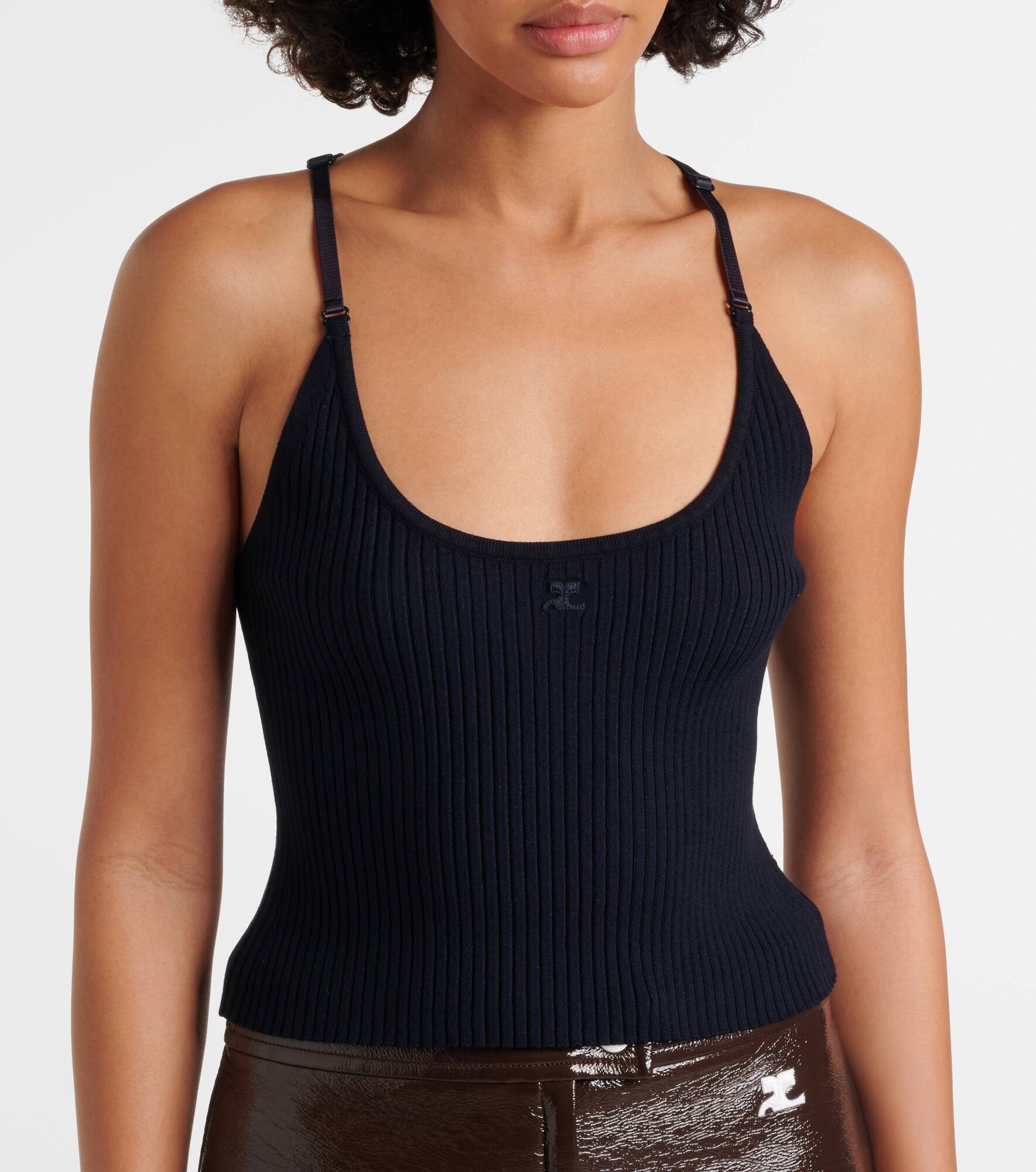 Logo ribbed-knit tank top - 5