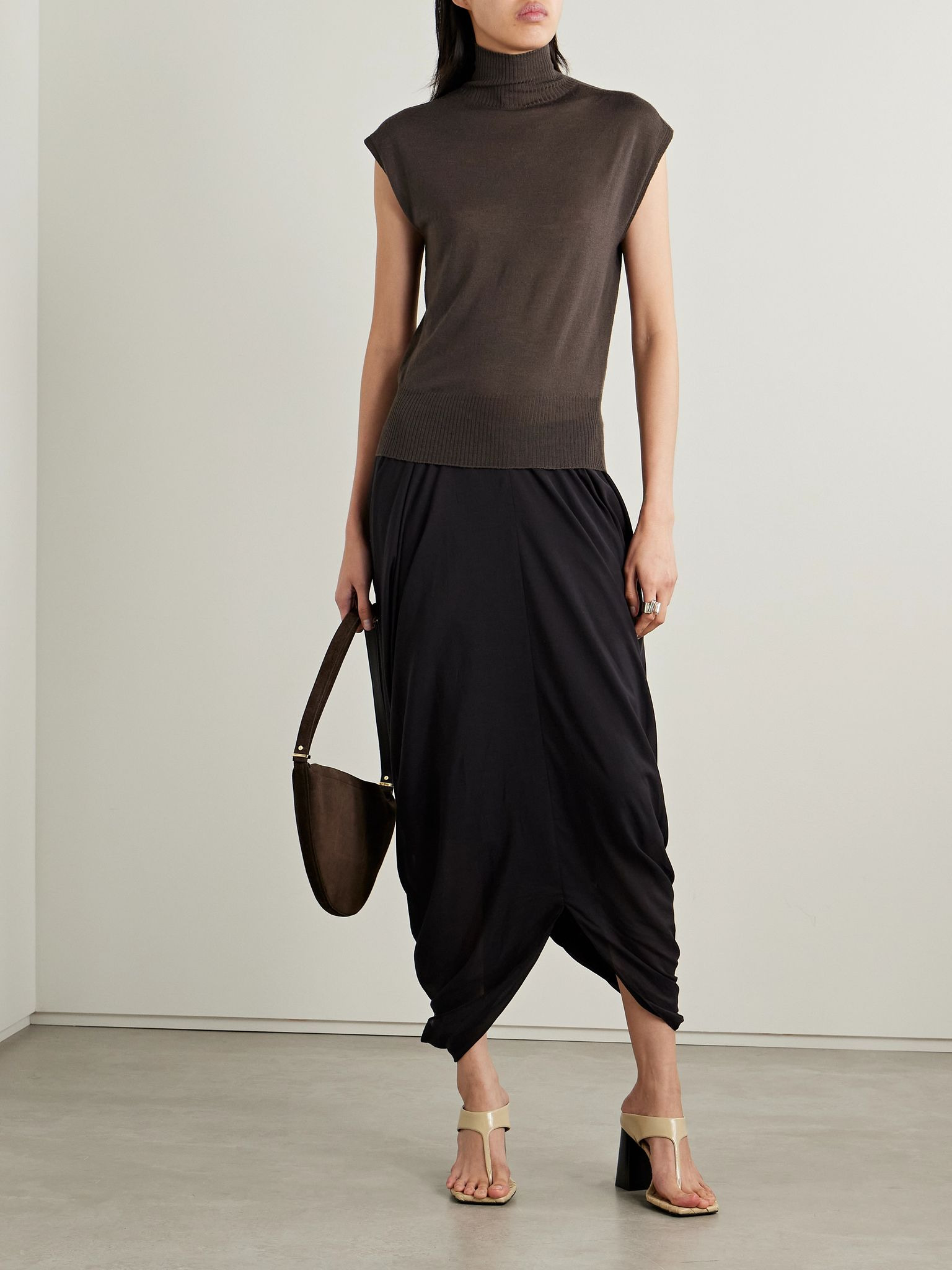 Wool turtleneck sweater Brown - 2