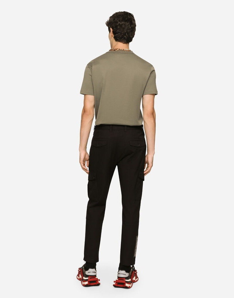 Stretch cotton cargo pants 3
