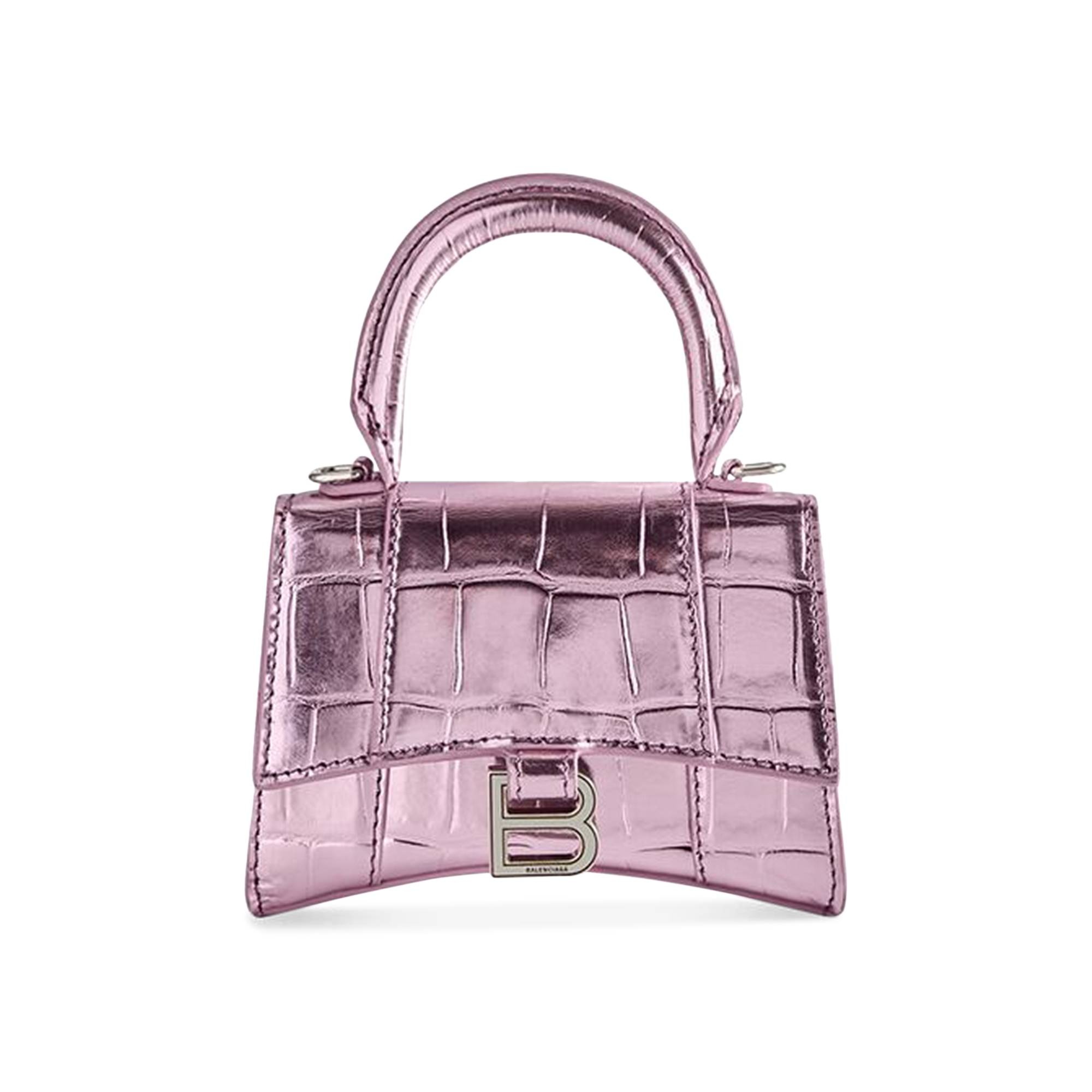 Balenciaga Hourglass Mini Handbag With Chain 'Pink' - 1