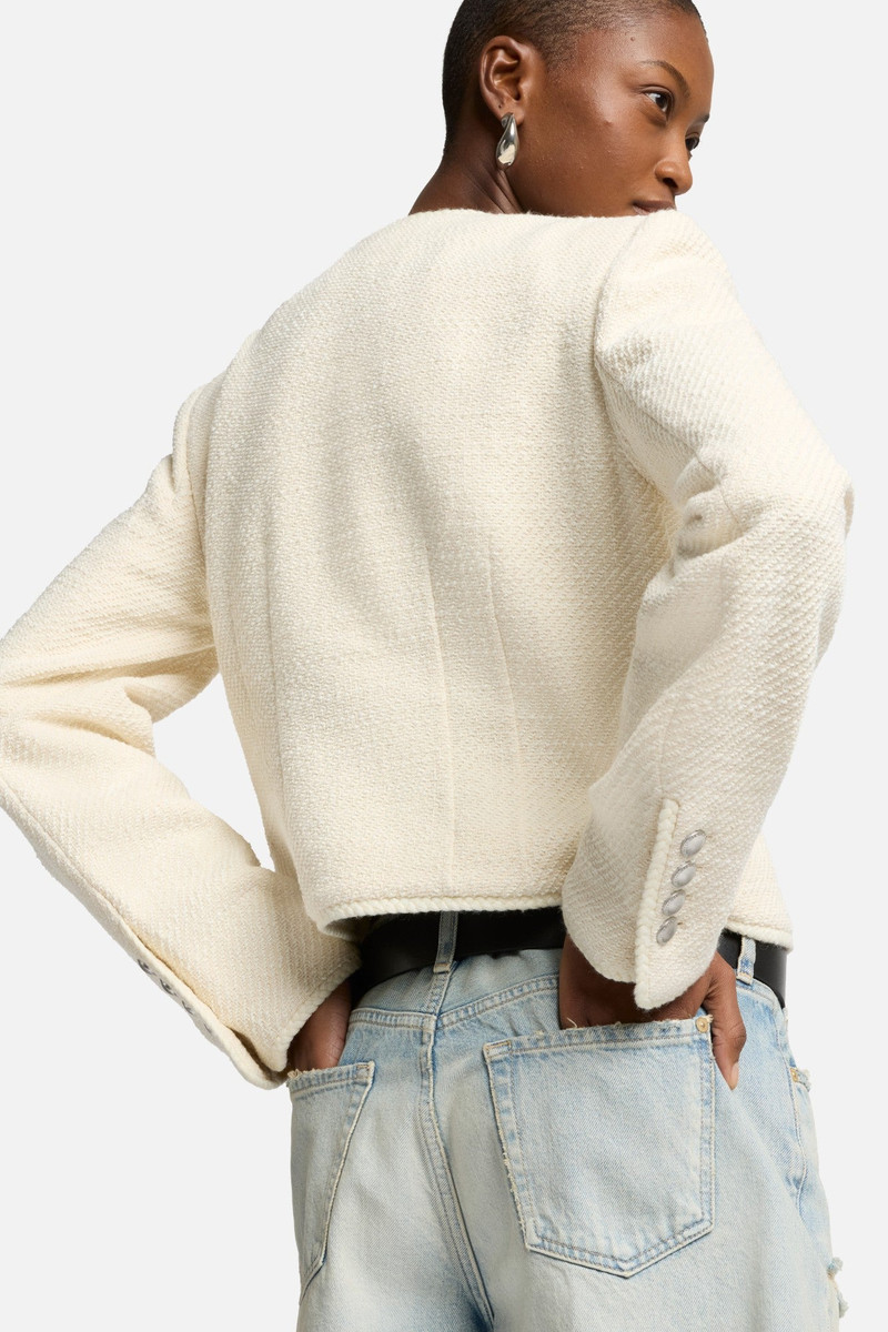 Boucle Jacket in Ivory 4