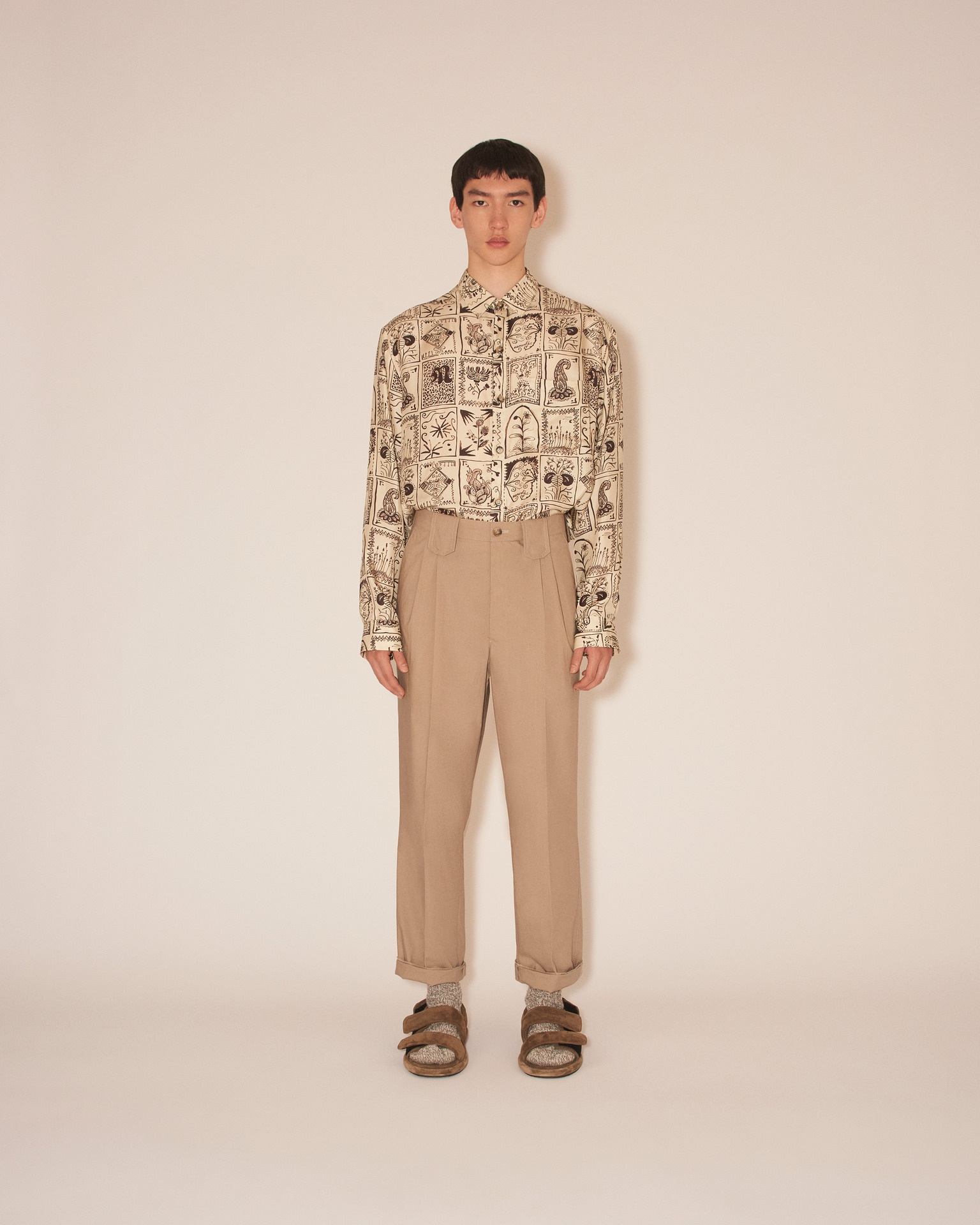 MATS - Light poplin pants - Stone - 2