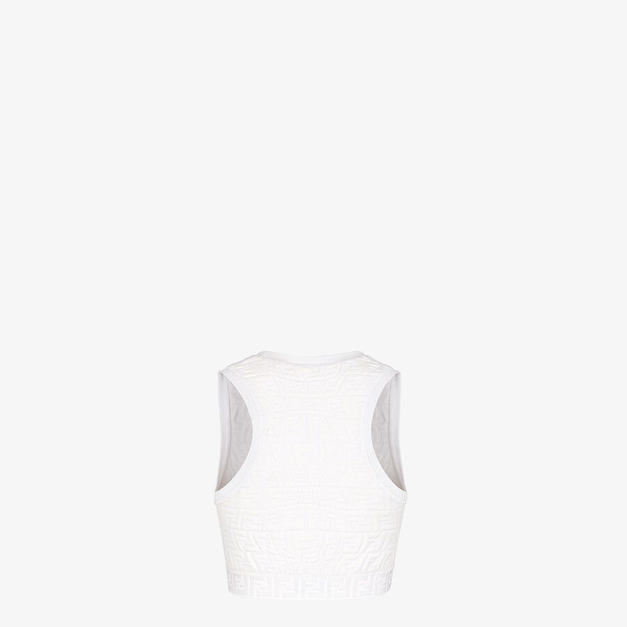 White tech fabric top - 2