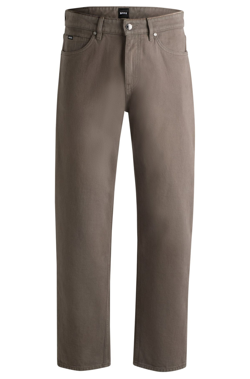 BAGGY-FIT JEANS IN BEIGE ITALIAN DENIM 1