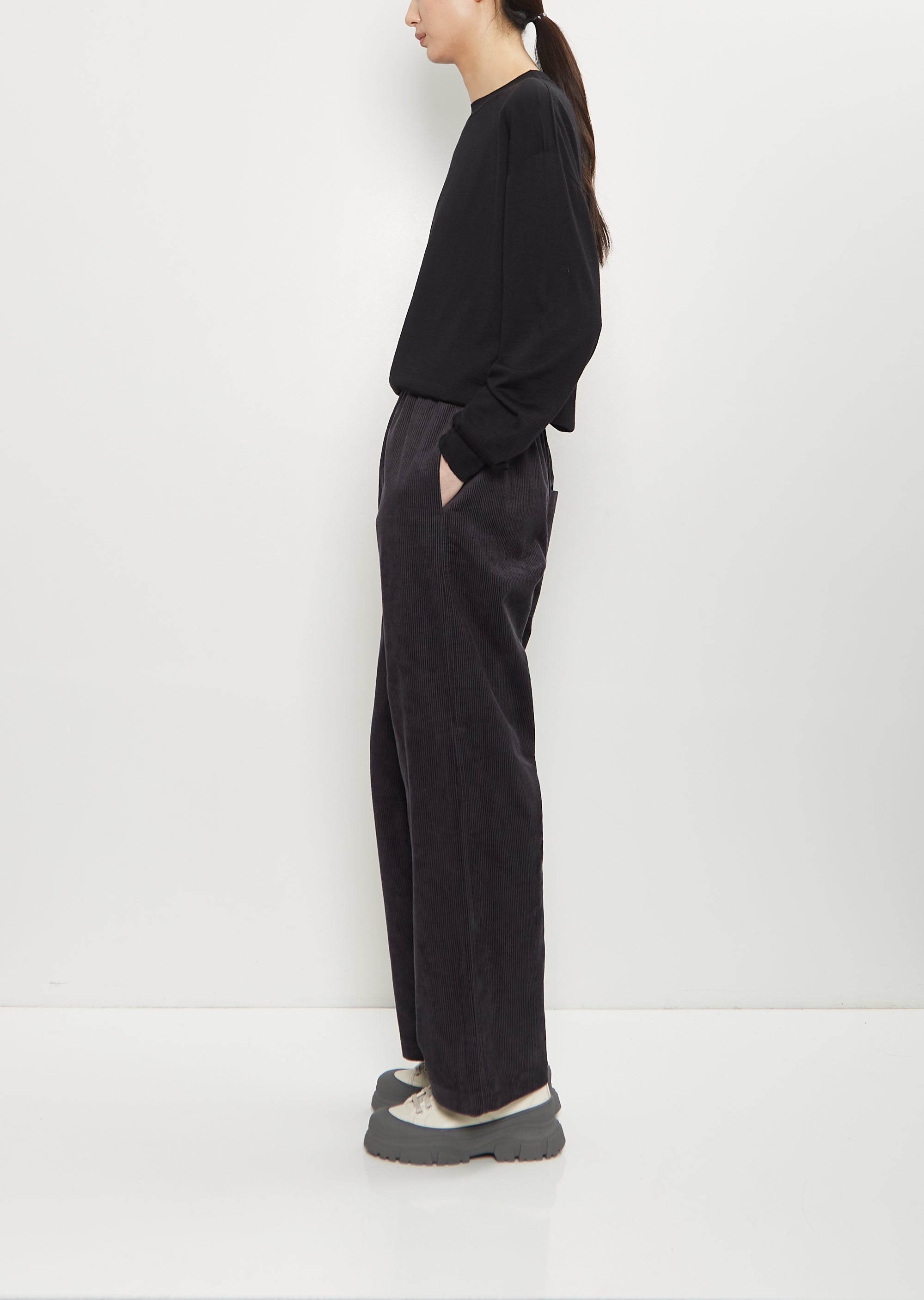 Pinot Cotton Relaxed Pants — Graphite - 2