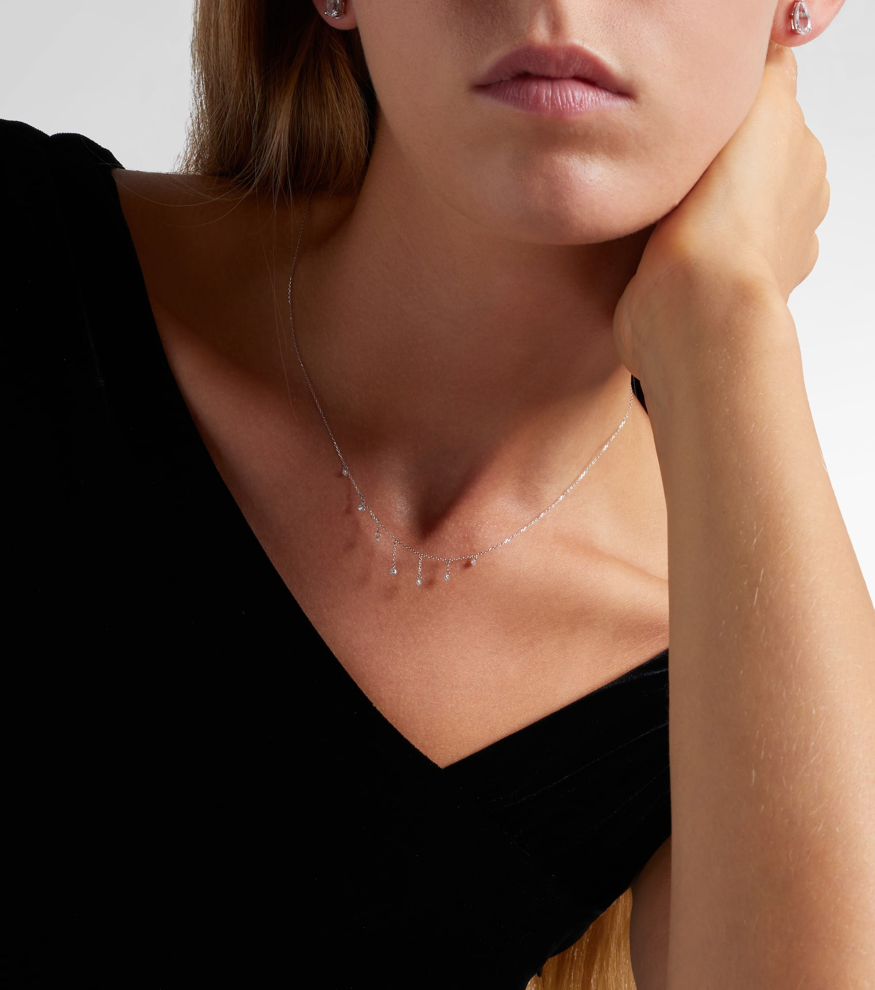La Foule 18kt white gold necklace with diamonds - 3