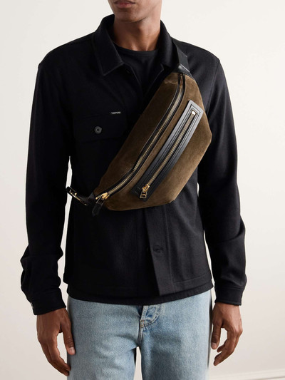 TOM FORD Leather-Trimmed Suede Belt Bag outlook