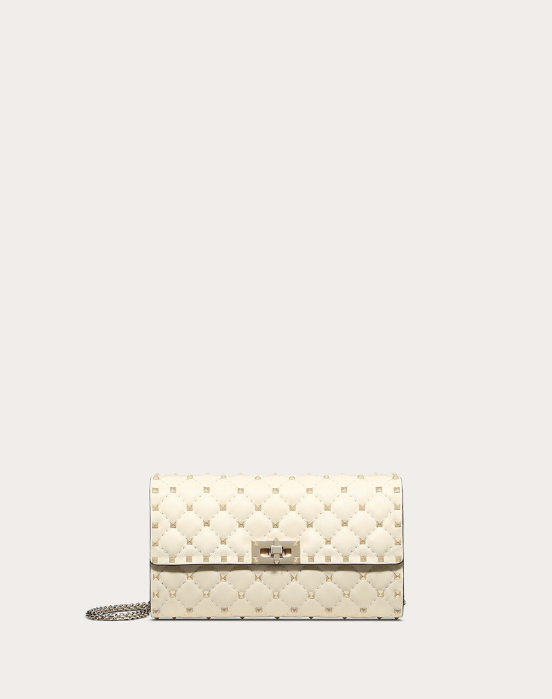Rockstud Spike Nappa Leather Crossbody Clutch Bag - 1