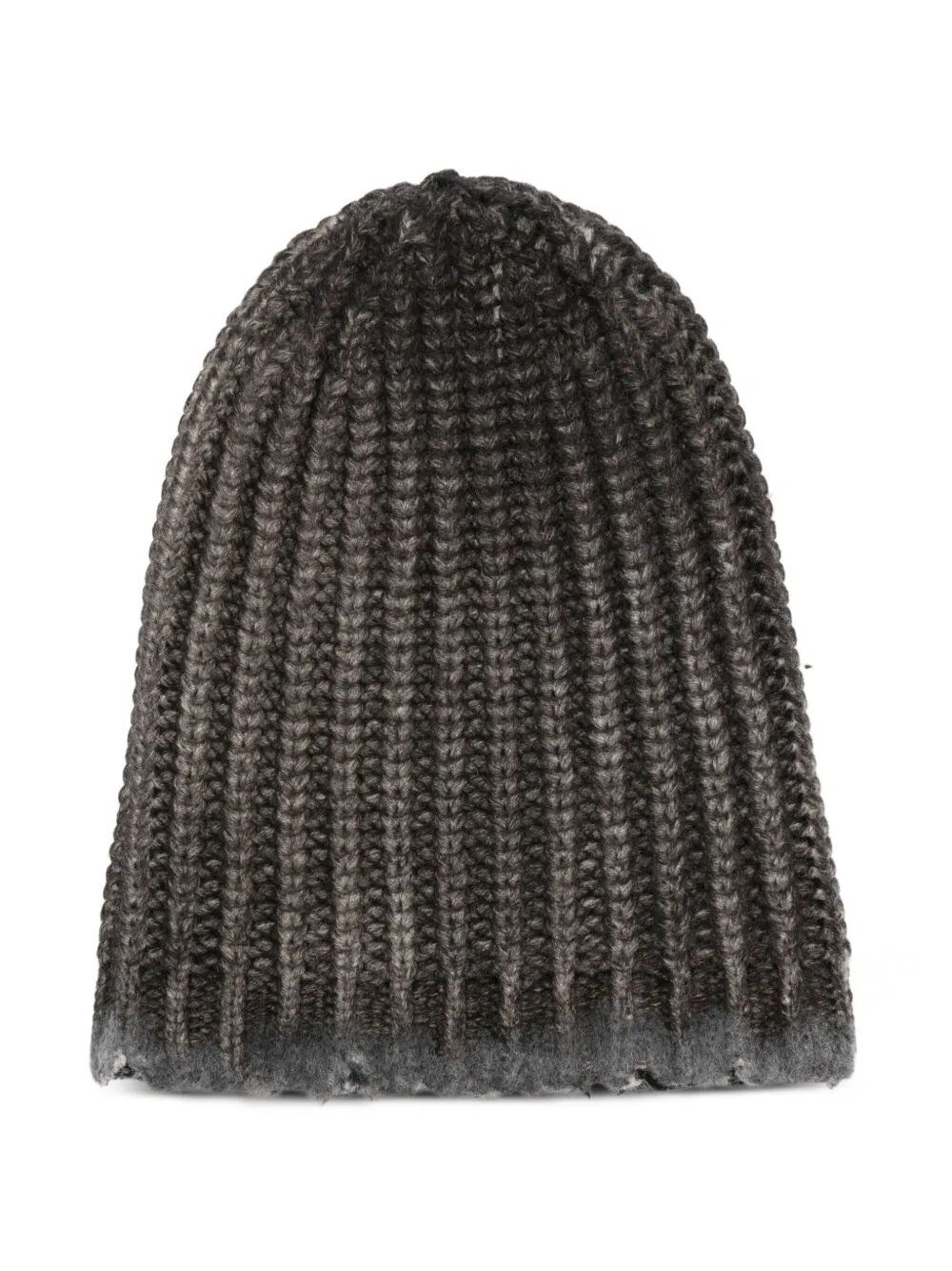 The Hand Painted Corn Cob Stitch Hat With Destroyed Effect by Avant Toi is a striking accessory in t - 1