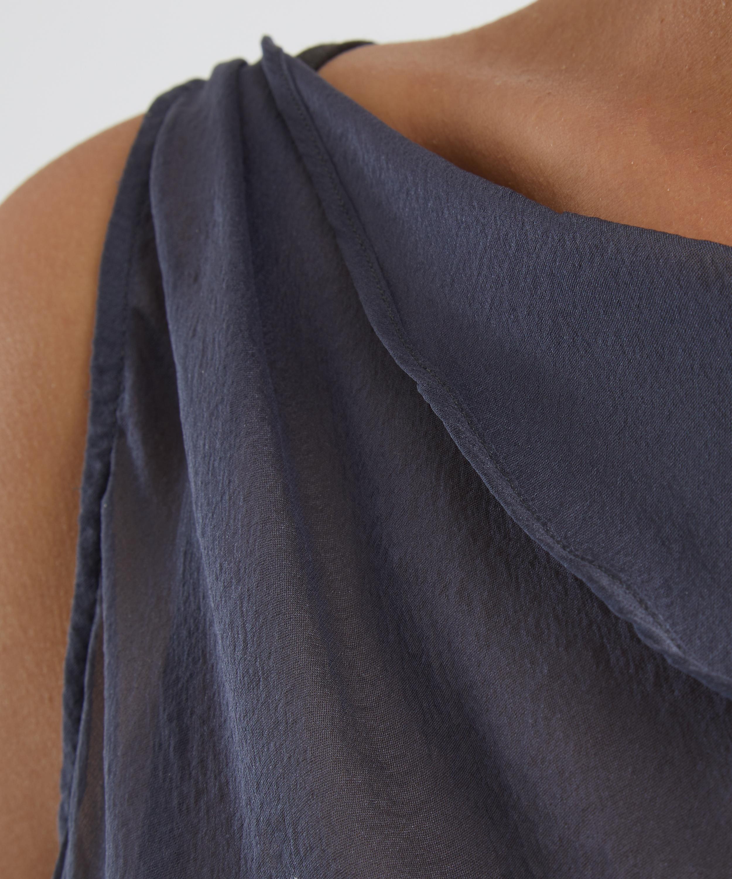 Sato Asymmetric Silk Top - 5