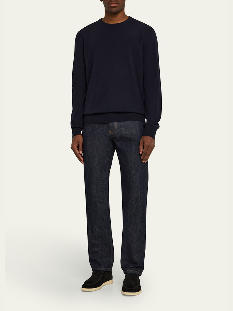 Loro Piana Men's Vicuna Wool Crewneck Sweater outlook