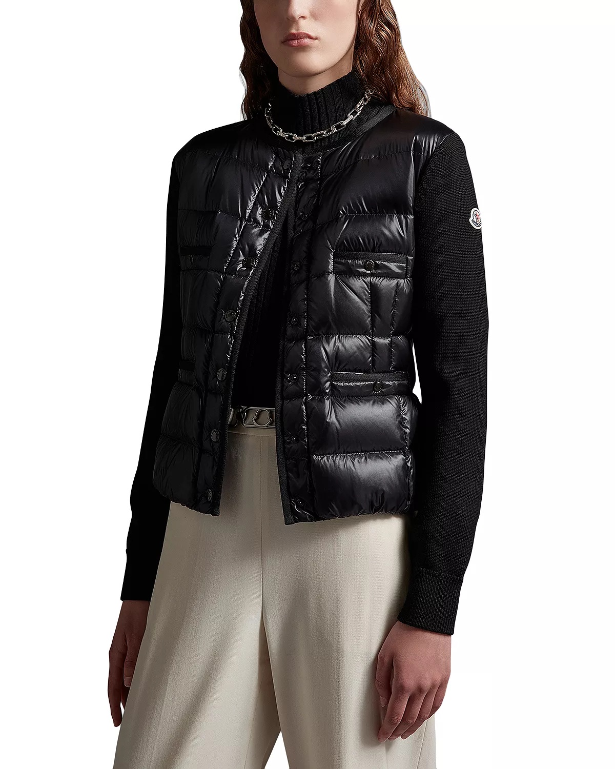 Quilted Front Cardigan - 10