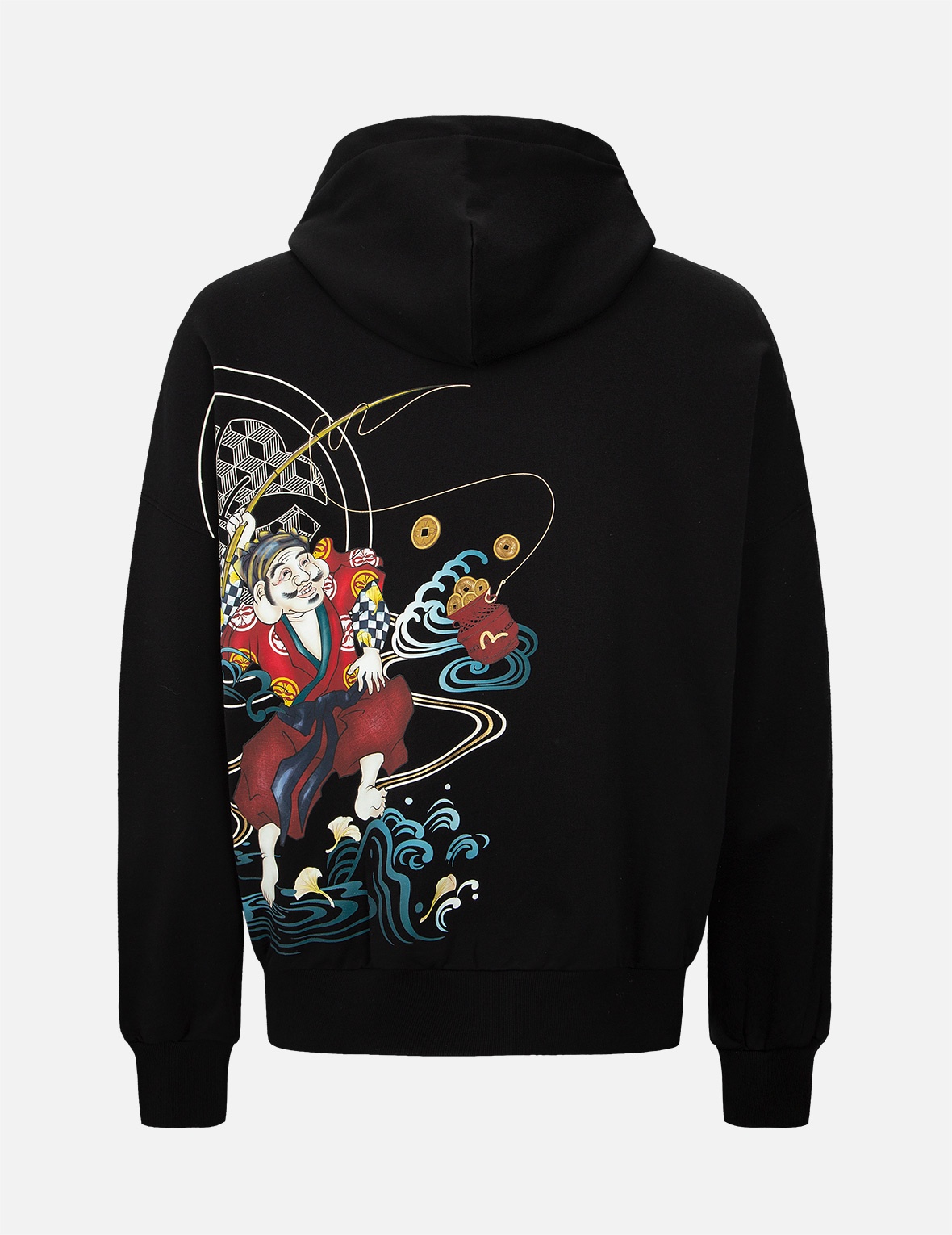 FISHERMAN GODHEAD PRINT HOODED SWEATSHIRT - 1