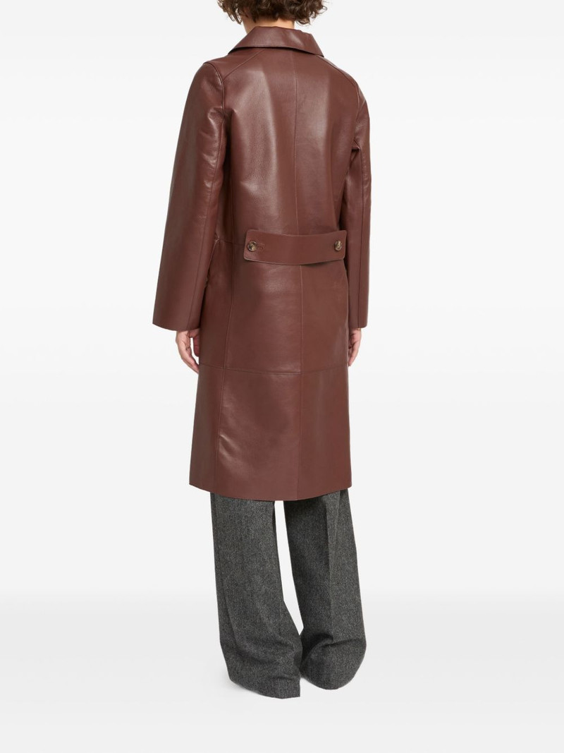double-breasted leather coat 3