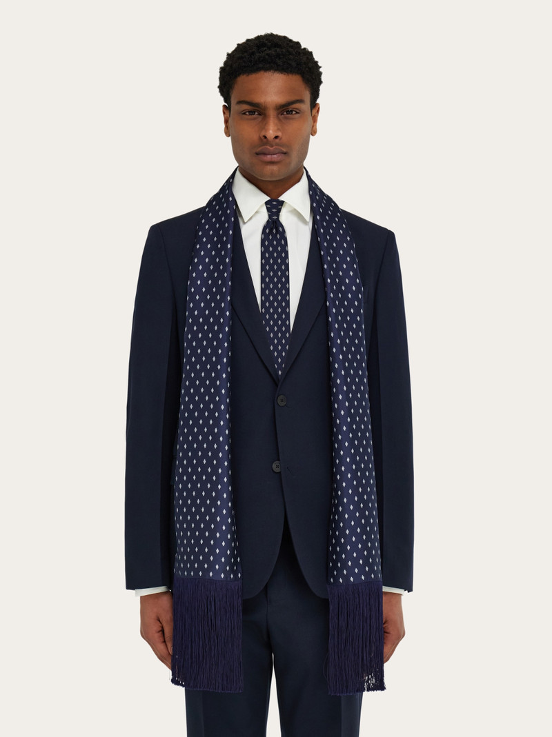 Micro Gancini print silk scarf 3