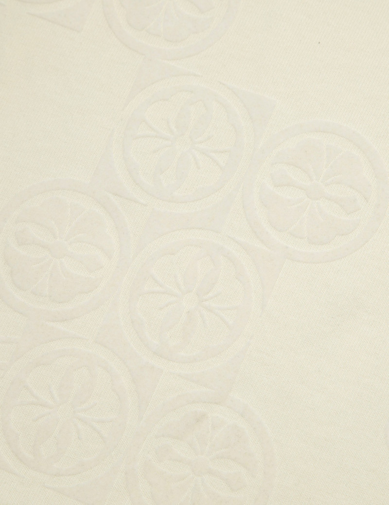 SEAGULL EMBROIDERY AND ALLOVER FLOCKING PATTERNS RELAX FIT T-SHIRT 13