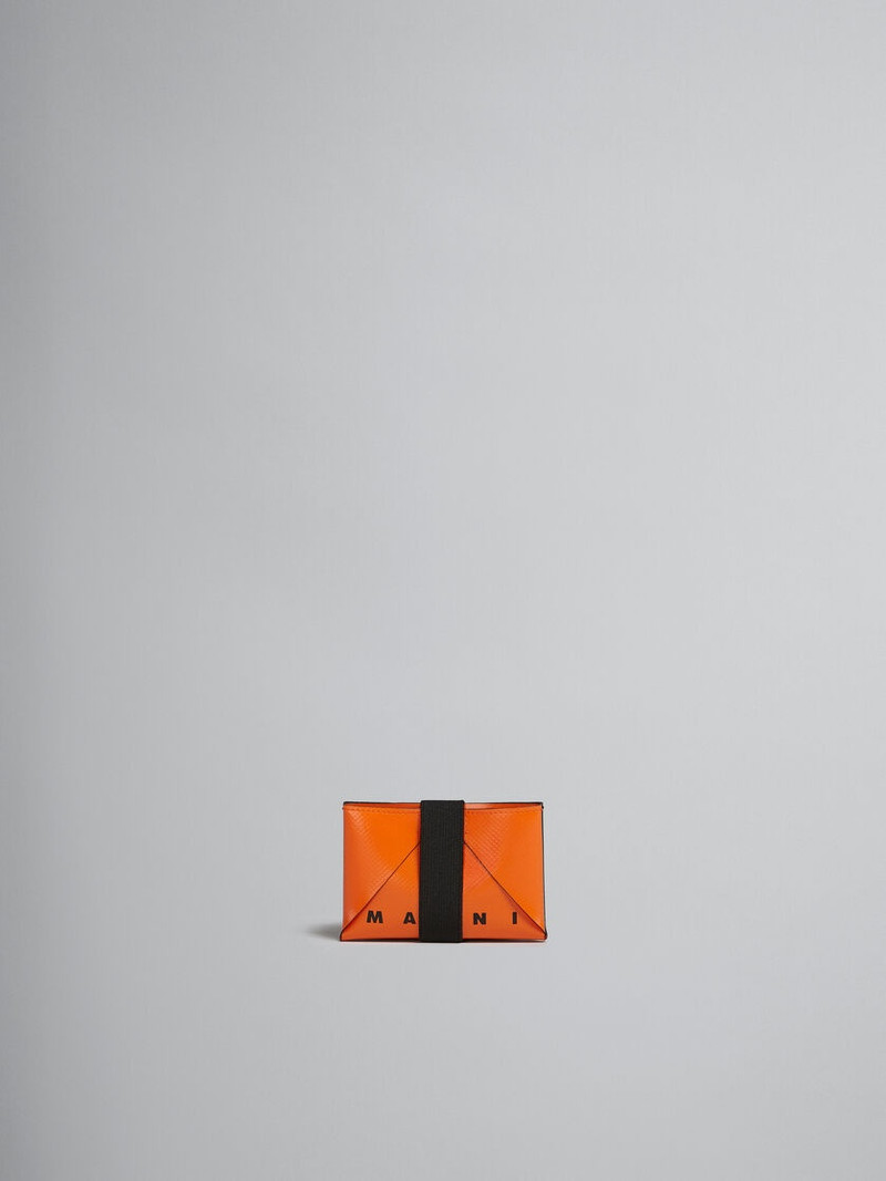 ORANGE AND BLACK ORIGAMI CARD CASE 1