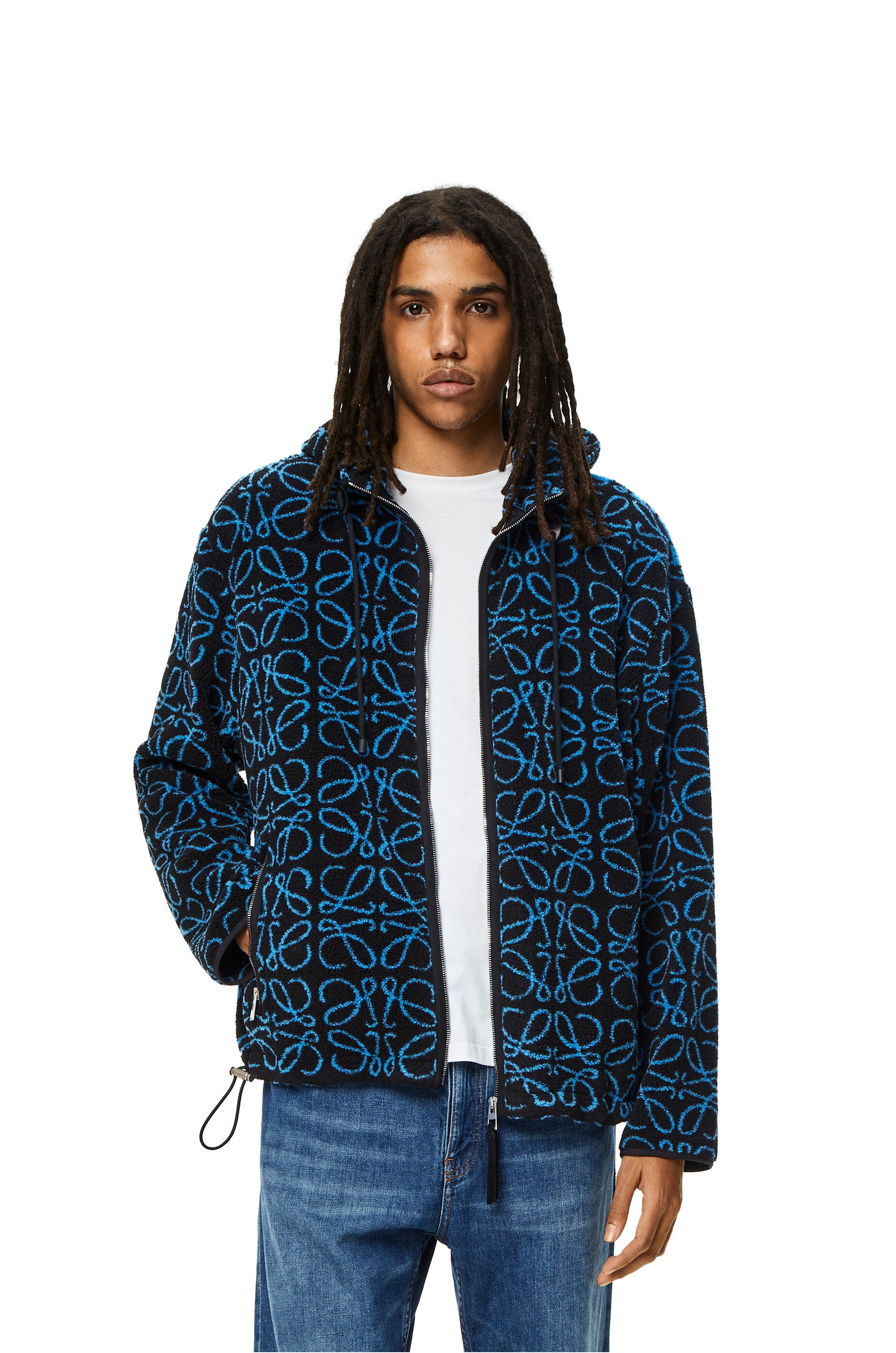 Anagram jacquard fleece jacket - 3