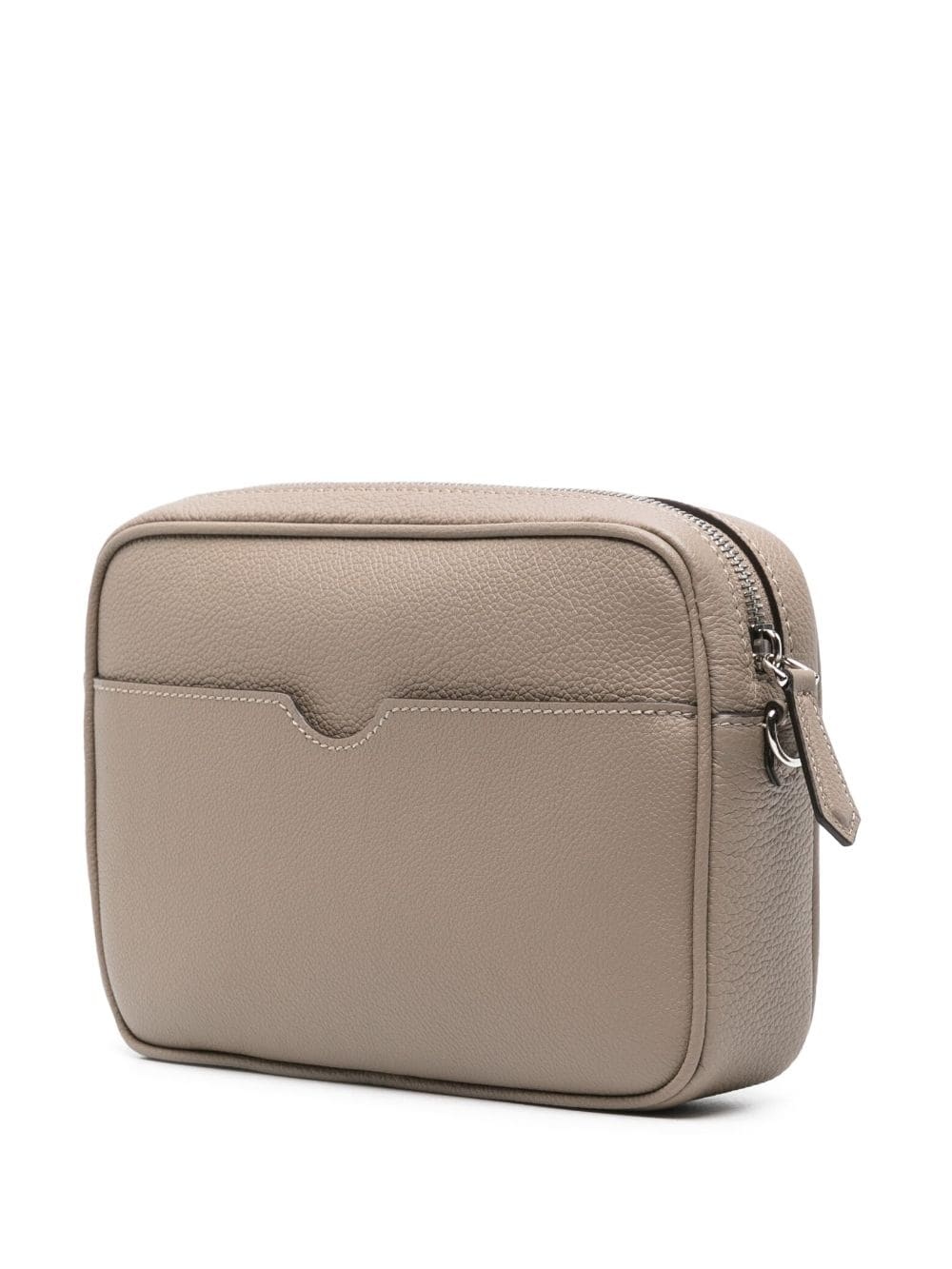 logo-embossed leather camera case - 3