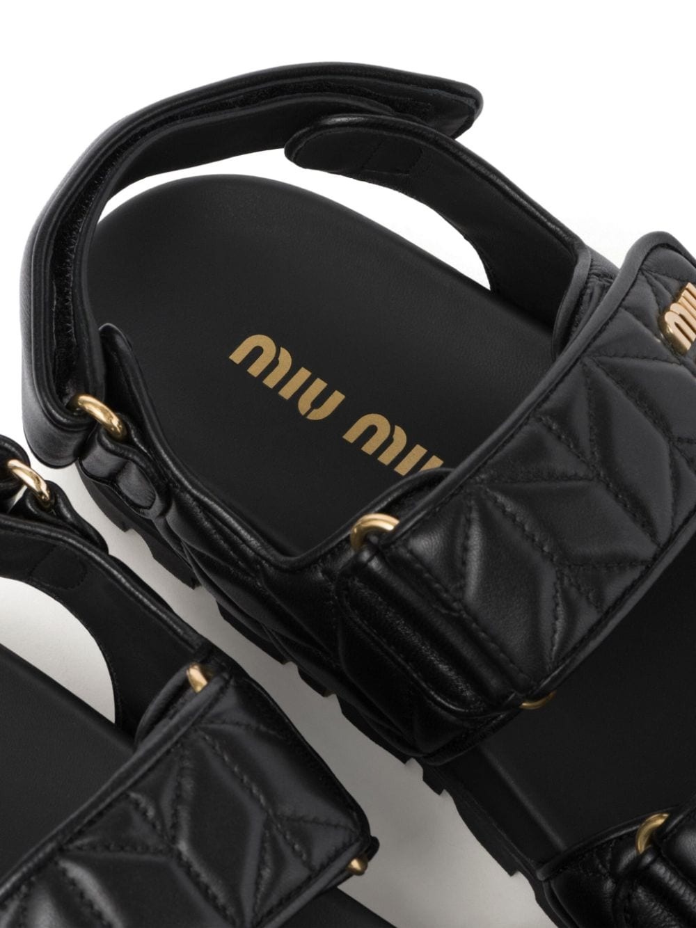 matelassÃ© leather sandals - 4