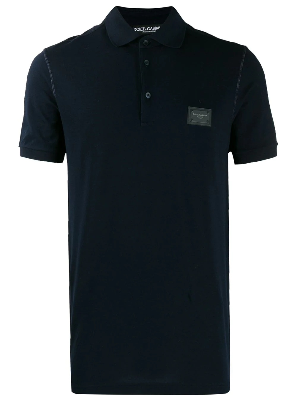 logo-tag piqué polo shirt - 1