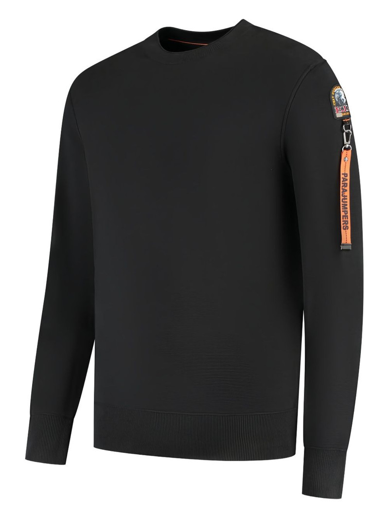 PARAJUMPERS logo-patch crew-neck sweater outlook