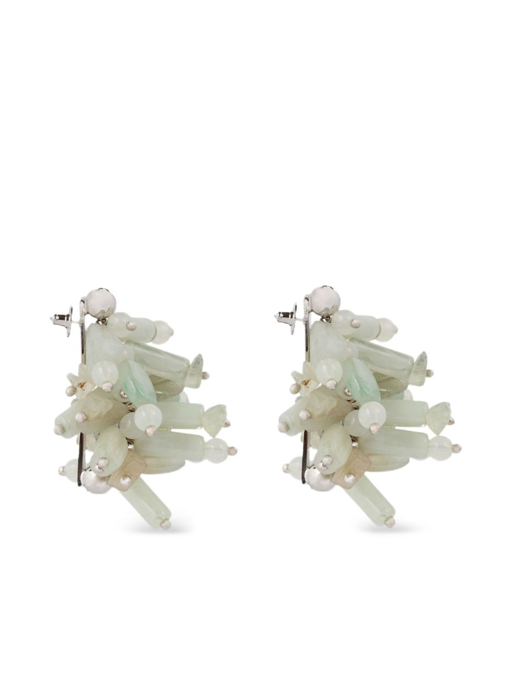 stone-cluster earrings - 3