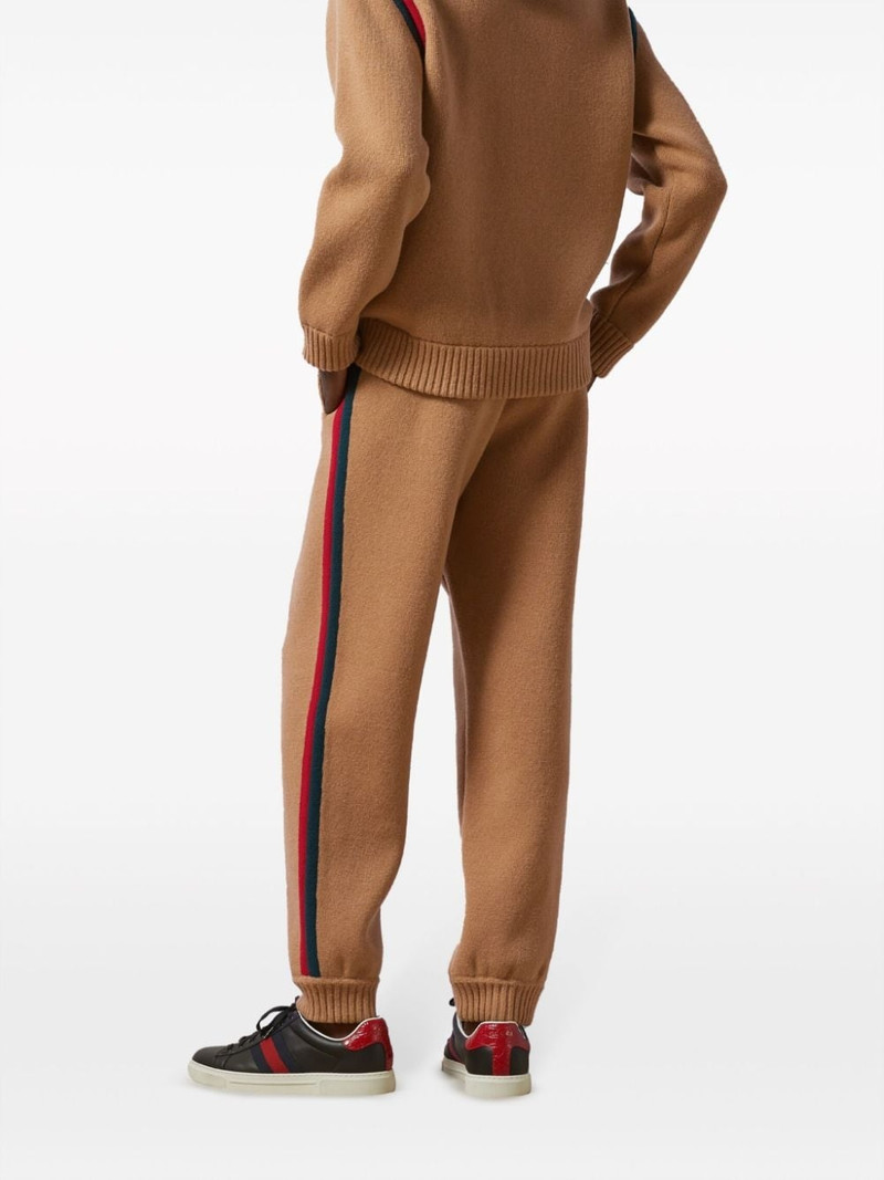 Web-stripe wool track pants 4