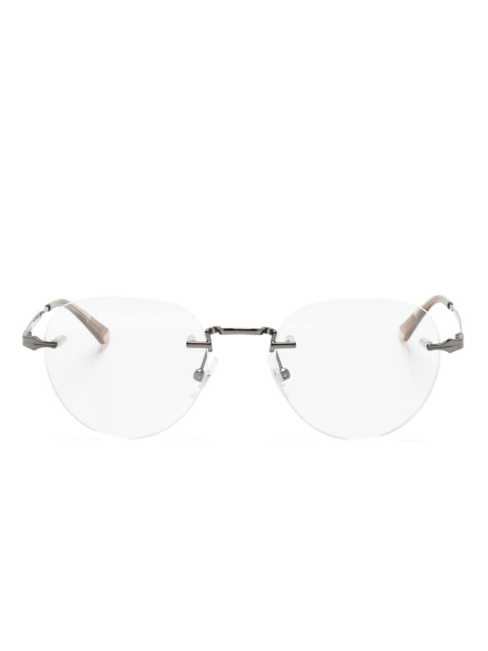 oval-frame glasses - 1
