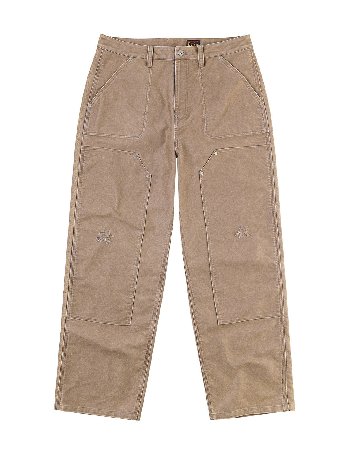 Seagull Print and Multi-Pocket Regular Fit Cargo Pants - 2