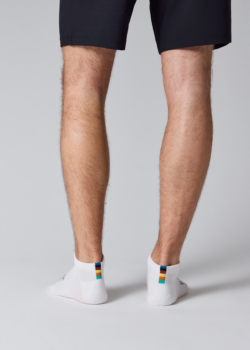Paul Smith + Castore - White Technical Ankle Socks Two Pack 6