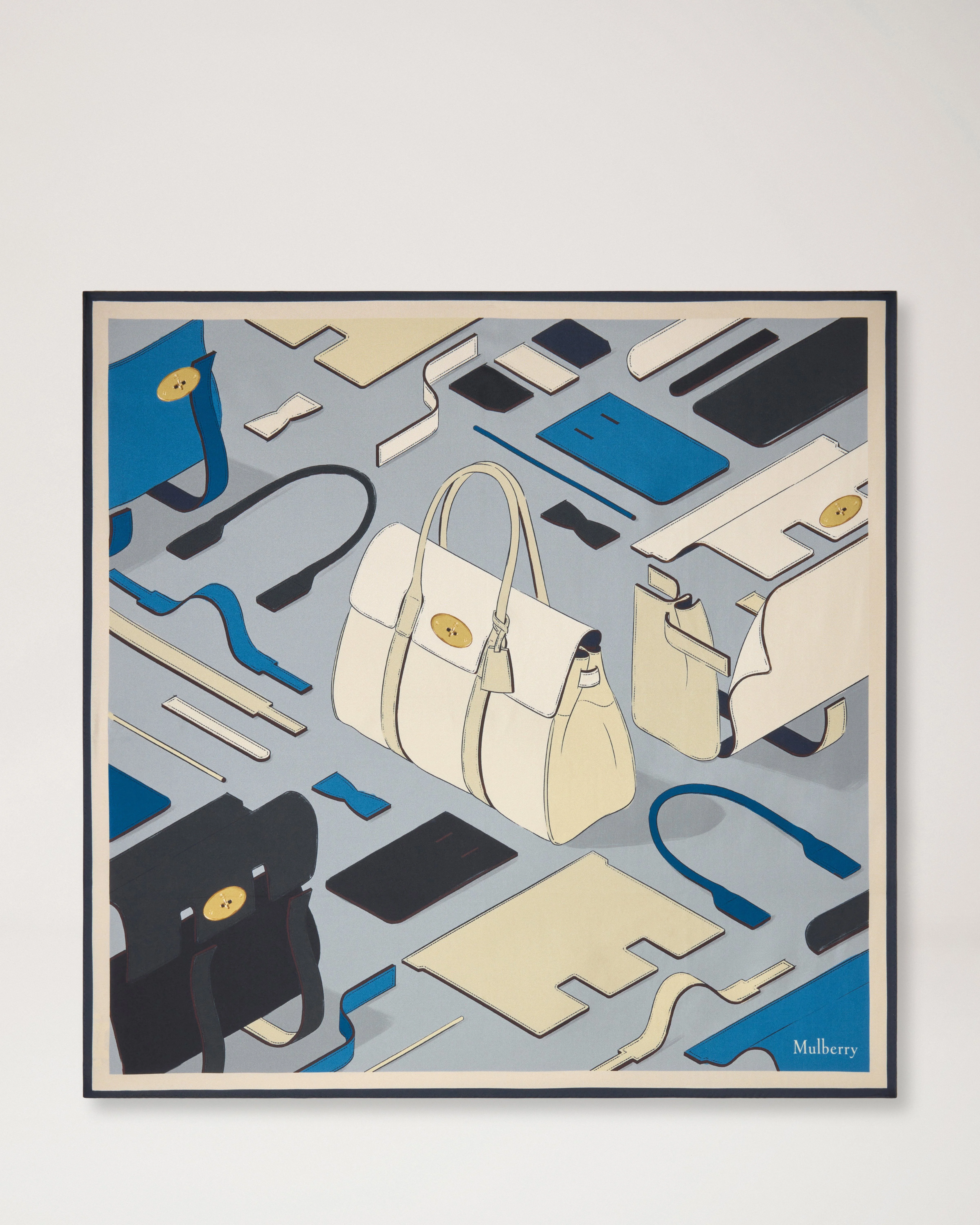 Square Scarf - Bayswater Workshop
Light Grey Silk Twill - 1