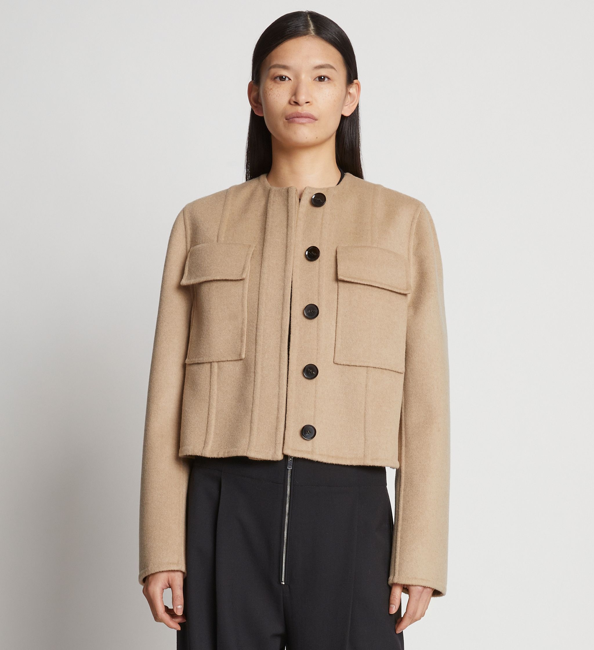 Eco Wool Double Face Crop Jacket - 2