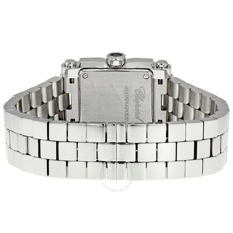 Chopard Happy Sport Square Steel Diamond Ladies Watch 278516-3002 - 3