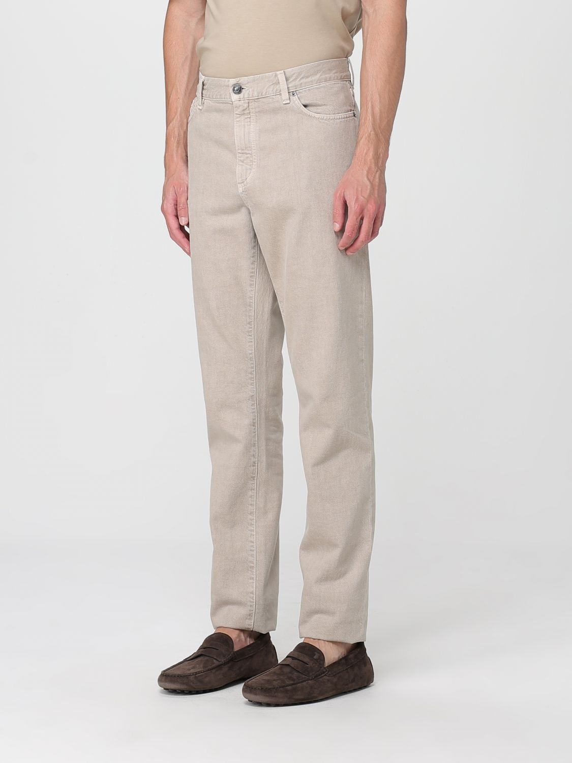 Zegna Jeans Men Beige - 4